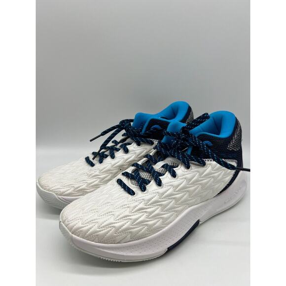 Under Armour HOVR Havoc 5 Team Basketball White/Navy Shoes 3024979-103 Size 10.5 main image 6